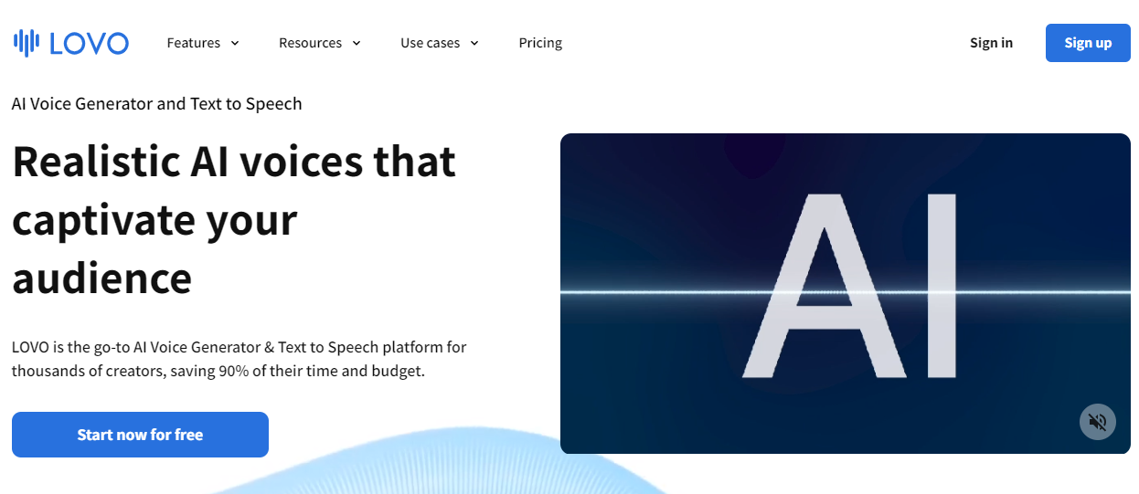 一个AI语音生成平台，可提供高质量的AI语音合成服务